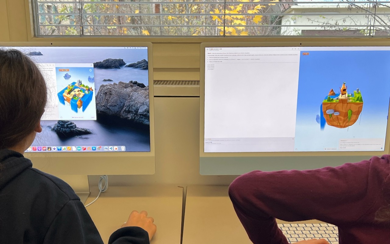 Elèves au travail à l’école Habad