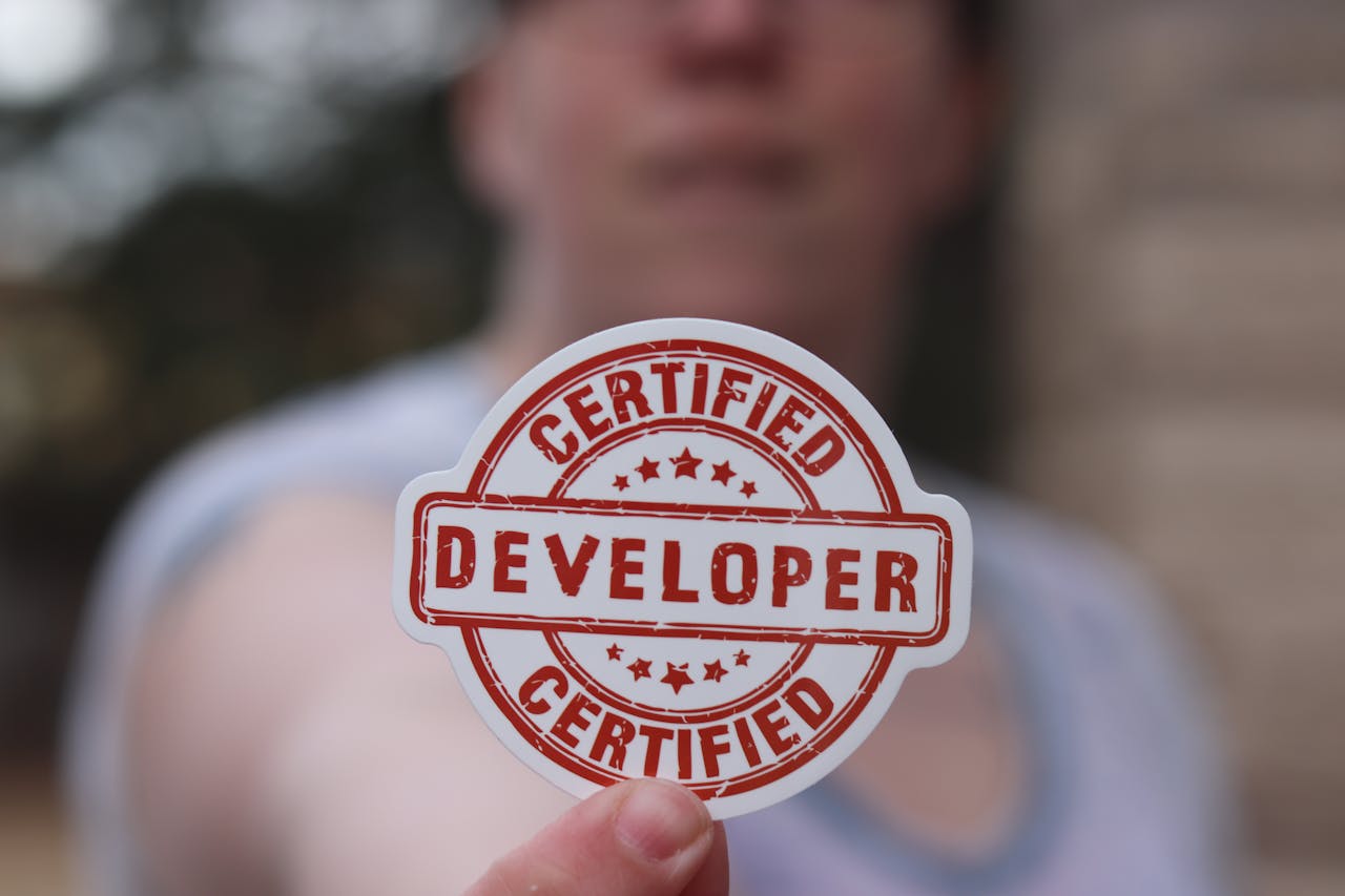 Illustration présentant une certification de développeur